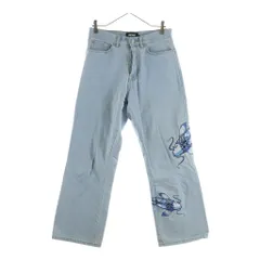 Palace Skateboards (パレススケートボーズ) CARP JEAN ストーンウォッシュ加工 刺繍デザイン デニムパンツ ライトブルーのサムネイル
