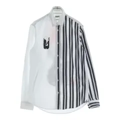 KENZO (ケンゾー) Striped Graphic Print Cotton Shirt ストライプ長袖シャツ ホワイト FA55CH4141LBのサムネイル