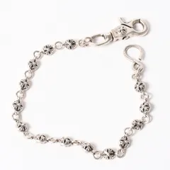 極美品 CHROME HEARTS クロムハーツ クロスボール ショート ウォレットチェーン 1クリップ 14ボール  132.8g シルバー925 中古 4a004094のサムネイル