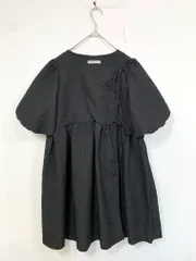 FREAK'S STORE フリークスストア フクレジャガードパフスリーブリボンミニ ワンピース sizeF/黒 ■◆ レディースのサムネイル