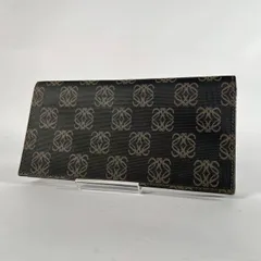 S-46 LOEWE ロエベ アナグラム 長財布 札入れ カード入れ PVC レザー ブラウン 264311662のサムネイル