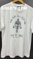 GOLD’S GYM ゴールドジム 白 半袖 Tシャツ シングルステッチ メンズXL 中古 古着 90217のサムネイル