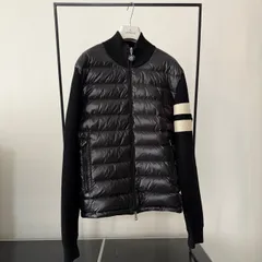 MONCLER モンクレール★ハイブリッドダウンニット★ブラック★ワッフルニット★サイズLのサムネイル