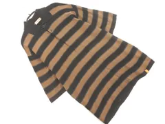 BEAMS LIGHTS ビームスライツ ボーダー ニット ポロシャツ sizeM/ベージュｘ黒 ■◆ メンズのサムネイル