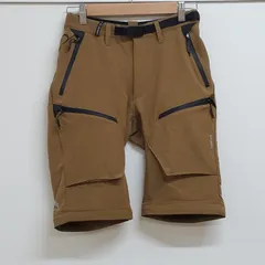 M01-72　ワークマン FieldCore フィールドコア ハーフパンツ ジップポケット付 茶 撥水加工 Sのサムネイル