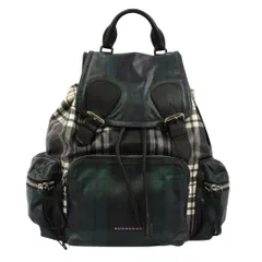 BURBERRY バーバリー バックパック ハウスチェック リュック・デイパック コットンキャンバス グリーン/ブラック VINTAGE ヴィンテージ 【中古】 ユニセックスのサムネイル
