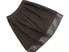 TO BE CHIC トゥービーシック スパンコール 切替 スカート size40/茶 ■■ レディースのサムネイル