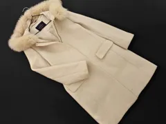 JUSGLITTY ジャスグリッティー ウール混 フォックスファー フード コート size1/アイボリー ◇■ レディースのサムネイル