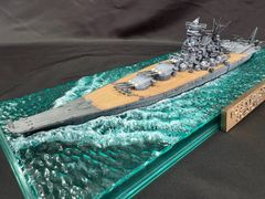 タミヤ 日本海軍 戦艦大和 1/700 プラモデル完成品 ジオラマ - メルカリ