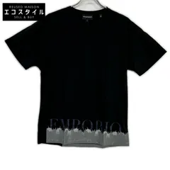 EMPORIOARMANI　エンポリオアルマーニ　6Z1T6Q ブラック×グレー ロゴプリント ショートスリーブカットソー　Sのサムネイル