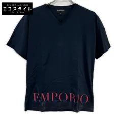 EMPORIOARMANI　エンポリオアルマーニ　6Z1T6Q ネイビー×レッド ロゴプリント ショートスリーブカットソー　Sのサムネイル