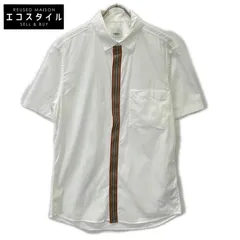 BURBERRY　バーバリー　8017503 ホワイト ノバストライプ S/S シャツ　Mのサムネイル