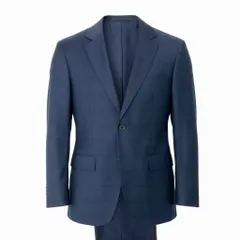 88g20 【美品】 Salvatore Ferragamo サルヴァトーレフェラガモ セットアップ シングルスーツ 2B チェック柄 サイズ52-7R ネイビー バージンウール100％ メンズ 紳士服u02tのサムネイル