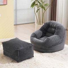 ソファーベッド グレー 小テーブル付き レザーファブリック ソファ
