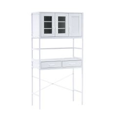 物置 スチール製 屋外収納庫 大型 240×187×192cm グレーホワイト【幅