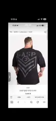 GASP クラブ アイアン ビックロゴ オーバーサイズ トレーニングウェア 半袖 Tシャツ ブラック 2XLのサムネイル