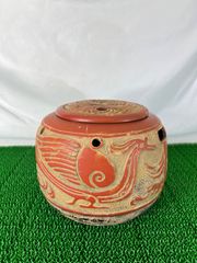 朱色 古道具 火鉢 櫓炬燵 陶器 朱色 古道具火鉢櫓炬燵陶器 | ヤマダ