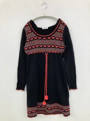 HEALTHY KAREN ヘルシーカレン チュニック M ブラック リボン その他総柄 長袖 ショート・ミニ丈 レディースのサムネイル