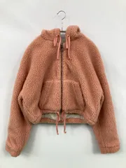 HOLLISTER ホリスター ブルゾン M ピンク ボア フェイクファー 無地 ショート丈 フードあり ジップアップ レディースのサムネイル