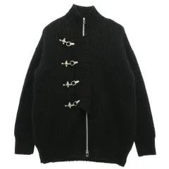 JOHN LAWRENCE SULLIVAN ジョンローレンスサリバン 22AW 4B002-0522-38 Fireman Knit Cardigan ファイヤーマン ハイネック ジップ ニット カーディガン ブラック系 M【中古】のサムネイル