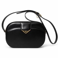【Cartier】カルティエ ショルダーバッグ サファイアライン ネイビー レザー