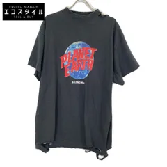 BALENCIAGA　バレンシアガ　787349 プラネットアース クラッシュ加工 オーバーTシャツ　Lのサムネイル