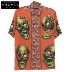 WACKO MARIA　ワコマリア　美品 56 TATTOO STUDIO S/S HAWAIIAN SHIRT トップス メンズ オレンジ M 21SS　Mのサムネイル