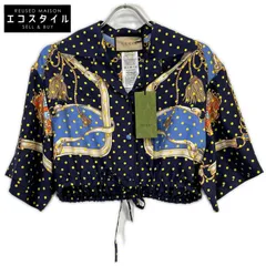 GUCCI　グッチ　744796 ポルカドット シルクシャツ　42のサムネイル