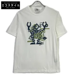 HERMES　エルメス　ホワイト ハローミスターファリエール プリント Tシャツ　Sのサムネイル
