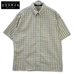 HERMES　エルメス　ベージュ チェック コットン 半袖シャツ　41のサムネイル