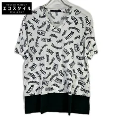 LOUIS VUITTON　ルイヴィトン　18SS HEY06W ホワイト×グリーン オックスフォードシティロゴVネックTシャツ　Lのサムネイル