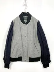 EMODA エモダ 中綿 ニット袖 ジップアップ ブルゾン ジャケット sizeS/黒ｘグレー ◆■レディースのサムネイル