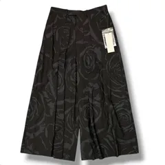 参考上代49500円 未使用 LAD MUSICIAN BIG ROSE HAKAMA SLACKS ビッグローズハカマスラックス 袴 パンツ ラッドミュージシャン 2224-567 NANO BLACK 42 （16522M）のサムネイル