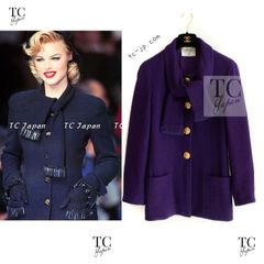 ✨極美品✨ESCADA 高級毛皮 モヘアファー装飾 ドイツ製 ロングコート 