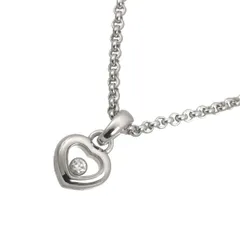ショパール Chopard ハッピーダイヤ ハート ネックレス 42cm K18 WG 750 Happy Diamond Necklace 90328381のサムネイル