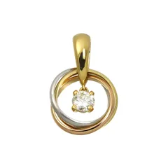 カルティエ Cartier トリニティ ダイヤ ペンダントトップ K18 YG WG PG スリーゴールド 750 Trinity Pendant Top 90328908のサムネイル