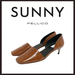 新品未使用　PELLICO SUNNY (ペリーコサニー)　ALLISON スクエアトゥパンプス　ブラウン系　24cmのサムネイル