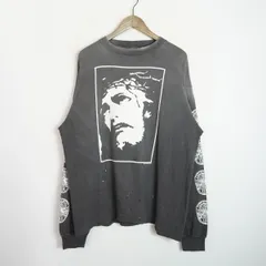 正規 美品 25SS SAINT MICHAL セントマイケル LS TEE LOVE SAINT SM-HR8-0000-033 長袖 Tシャツ カットソー ブラック 黒 サイズL 4633Q♪のサムネイル