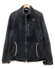 アディダス adidas 00s Boa Fleece Jacket ボア フリース ジャケット ジップアップ スタンドカラー アウトドア アウター 黒 サイズO ジャケット ロゴ ブラック 104MT-3496のサムネイル