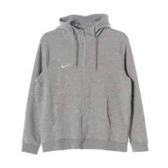 (新品) NIKE ナイキ クラブ フリース 刺繍 ロゴ 起毛 フードジップアップ メランジュグレーのサムネイル