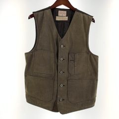 BONCOURA レッドピンストライプワークジレ ボンクラ ベスト 赤 38