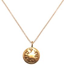 14K アンティークモノグラム ペンダントネックレス - メルカリ