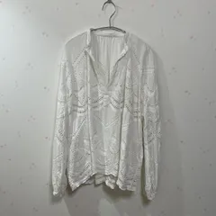 GRACE CLASS グレースクラス カットワークレース ブラウス 白 36 コットン100％ インド製のサムネイル
