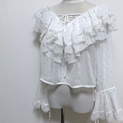 Snidelパフスリーブバリエブラウス ベージ ユ コルセット - メルカリ
