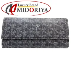 【中古】GOYARD ゴヤール 長財布 フレップウォレット レザー グレー レディース /182138のサムネイル