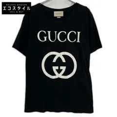 GUCCI　グッチ　493117 ブラック GG インターロッキング Tシャツ　Mのサムネイル