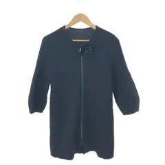 TO BE CHIC トゥービーシック コサージュ付 ニットコート サイズ:40 ノーカラー/ダブルジップ/カーディガン    ブラック レディース / 240001215049のサムネイル