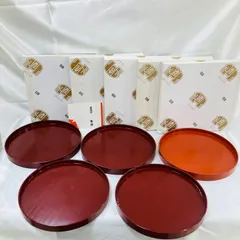 A【まとめ売り】象彦 zohiko urushi art 象彦漆アートお盆 5枚セット 箱•栞付きのサムネイル