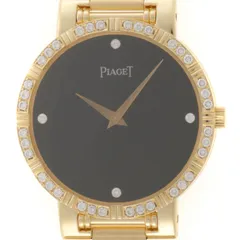 PIAGET ピアジェ ダンサー・ダイヤベゼル/オニキス4PD 94024K81 腕時計 K18イエローゴールド K18YG オニキス4PD クオーツ ブラック文字盤 ボーイズ【中古】のサムネイル
