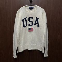 ラルフローレン ポロスポーツ USAワッペン ニット ブラック M - メルカリ